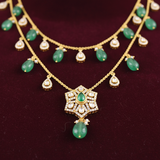 POLKI CHAIN LOCKET-P-CL00012